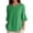 Green, variant on Women Loose V Neck Short Sleeve Top Blend Casual Summer Shirt Breathable Flowy Tunic