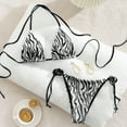 thumbnail image 2 of Tnhcen Women's Tie Side Bikini Set, Animal Print Swimsuit, Nylon Spandex Material, High Waisted Bottoms, Plus Size S - XL, Two Piece Beachwear, 2 of 3
