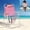 Light Pink, variant on PEXMOR 13" Tall Beach Chair, Portable Aluminum Backpack Chairs with Adjustable Straps, 3 Position Reclining, Cup Holder, for Beach Poolside