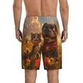 thumbnail image 5 of Cauagu Cat Dog Friendship Print Pajama Bottoms for Men Sleep Pajama Shorts Elastic Waistband Sleep Pajama Short Men's PJ Shorts -Large, 5 of 6