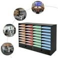 thumbnail image 2 of Dwellnix Stackable Literature Holder 32 Compartment Adjustable Literature Organizer, 2 of 7
