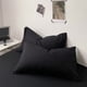thumbnail image 1 of Funda de almohada de color sólido, funda de cama suave, almohada lavable con estilo conciso, 74 x 48 cm para dormitorio, 1 of 6