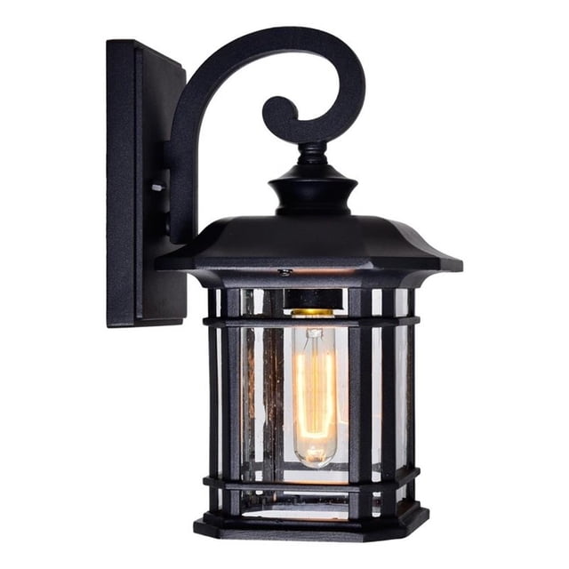 CWI Lighting Blackburn 1 Light Outdoor Black Wall Lantern