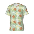 thumbnail image 5 of Vsdgher Tropical Flowers Print Men's Dry Fit Mesh Athletic Shirts Moisture Wicking Tennis T-Shirt Tops, 5 of 9