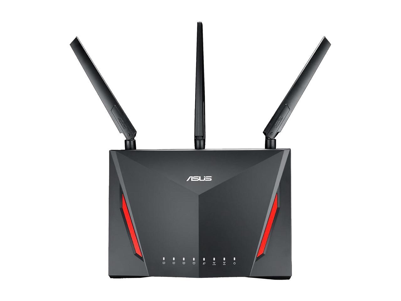 ASUS AC2900 Dual-band Gaming Router, game acceleration, Mesh Wi-Fi support, Lifetime Free Internet Security, DFS, Gamer Private Network, Port Forwarding, Streaming & Gaming (RT-AC86U) - image 2 of 7