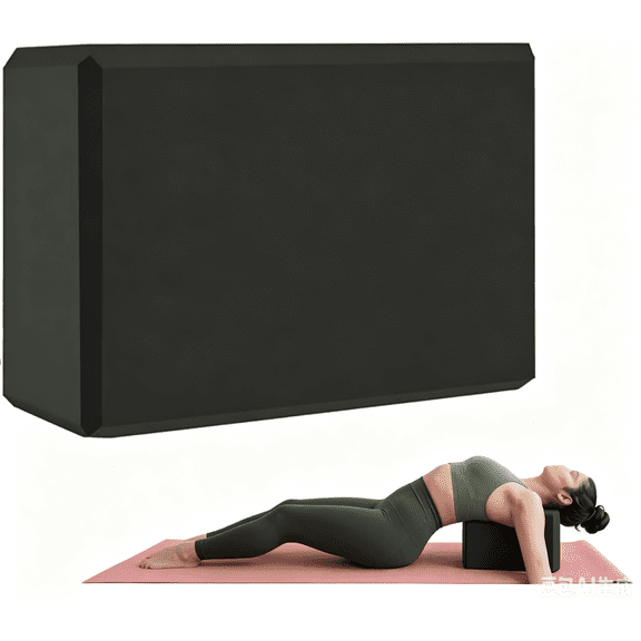 Yoga Blocks for Women Supportive Latex-Free EVA Foam Yoga Blocks Set,9"x6"x3" Non- with Beveled Edges Surface High Density Lightweight Accessories for Stability, Balance, Deepen Stretches