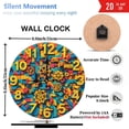 thumbnail image 3 of Colorful Gear Clock Wall Art Home Decor 10-Inch Silent Wooden Wall Clock, Battery Operated (AA Batteries Not Included), Artistic Home Decor, 3 of 8