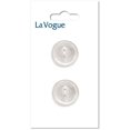 thumbnail image 1 of La Vogue 22 mm 2-Hole Button - White, 1 of 2