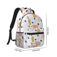 thumbnail image 2 of Rateoe Geometric Spots Pattern Durable Student Backpack Laptop Bag- Ergonomic Design, Waterproof Twill Fabric - Ideal for School, Travel, and Outdoor Activities, 2 of 6