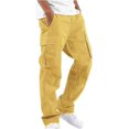 thumbnail image 1 of Pants For Men Solid Casual Multiple Pockets Outdoor Straight Type Fitness Long Pants, 1 of 5