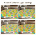 thumbnail image 7 of ODIKA 5'x7' Washable Area Rug Easy Care, Non-Shedding, Pet Friendly, Bedside Block Retro Border Storybook Checkerboard Motif Geometric for Small Living Room, Bedroom, 7 of 7