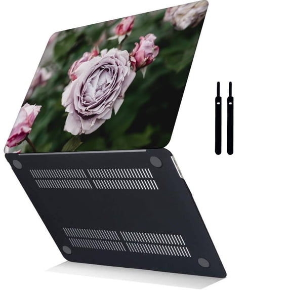 Hard Protective Shell Case Cover Compatible with Newest MacBook Air 13 inch( , 2022 - 2018) Cable Tie Model A1932/A2179/A2337 m1, Flower 0034
