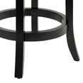 thumbnail image 4 of Benjara Sabi 24" Swivel Counter Stool- Solid Wood- Faux Leather- Brown- Black, 4 of 6