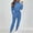 Blue, variant on Women's Casual Outfit Sets Office Wear Autumn Solid Color Casual Pullover Round Neck Long Sleeved Hooded Sweatshirt Long Pants Set