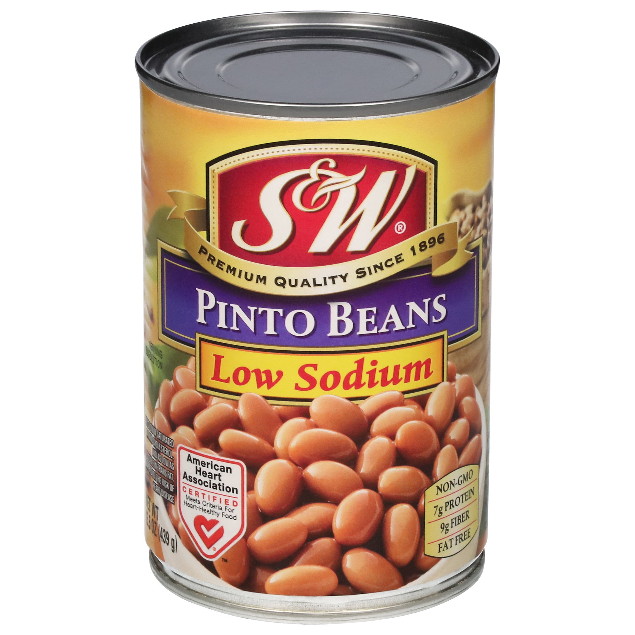 S&W Pinto Beans - Low Sodium - 15.5 oz. Can