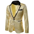 thumbnail image 2 of SEMIMAY Casual Men's Charm Jacket Coat Fit Suit Party Sequin Top One Button Men's Coats Jackets, 2 of 9