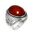 thumbnail image 2 of AYYUFE Men Artificial Gem Carving Band Finger Ring Party Banquet, 2 of 8