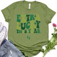thumbnail image 2 of TSADFHJI Hauts pour Femmes T-Shirt Col Rond Décontracté / T-Shirt Imprimé Lettre pour Confort & Style m Vert Clair, 2 of 3