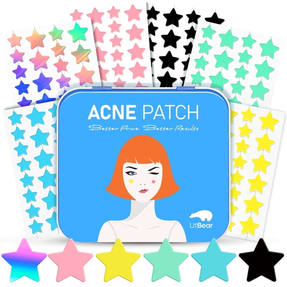 Parche para el acné LitBear con aceite de árbol de té y centella, 168 puntos