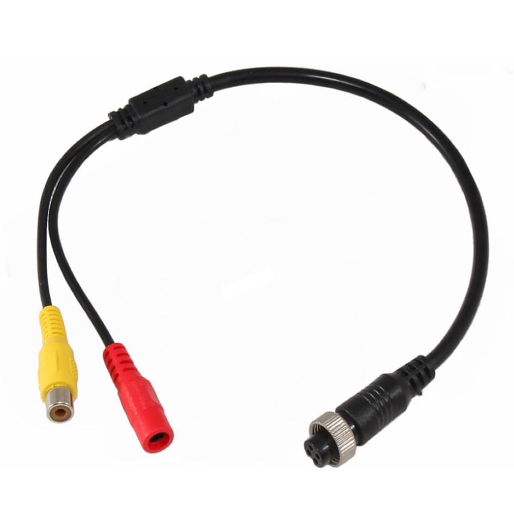 RED WOLF 4 Pin Female to RCA/DC Adapter Connector Plug Rear View Backup