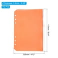 thumbnail image 2 of Uxcell A6 Binder Pocket, 12 Pack Zipper 6 Holes Binder Pouch for 6-Ring Notebook Binder, Orange, 2 of 5