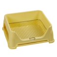 thumbnail image 2 of Inodoro para perros con pared protectora, soporte para almohadilla para orinar desmontable, caja de arena para perros de entrenamiento para animales amarillo, 2 of 8