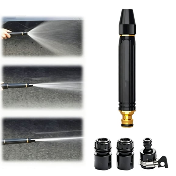 Heavy Duty Adjustable Twist Hose Nozzle, Hose Power Nozzle High Pressure, Home High Pressure Car Wash Water Gun