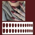 thumbnail image 3 of tredstone 1 Set Press on Nails Coffin Solid Color Detachable Extension Long Artificial Matte Wraps Full Cover Ballerina Salon DIY Type 6, 3 of 6