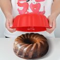 thumbnail image 5 of 4Pcs 10" Non-stick Silicone Bundt Cake Pan Cake Molds Bakeware Non Stick Bundt Pan for Jello,Gelatin,cake, Silicone Baking Molds for Cakes, Round Baking Pan, 5 of 11