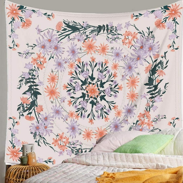 Floral Bohemian Tapestry Mandala Tapestry Classic print upholstered  tapestry Home decoration wall cloth living Bedroom wall decoration 