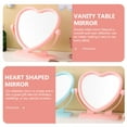 thumbnail image 3 of MasteelfCA Miroir de Table en Forme de Cœur Table Bureau Coiffeuse Miroir de Maquillage Portable Miroir Double Face, 3 of 9