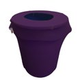 thumbnail image 1 of LA Linen Housse Extensible en Spandex pour Poubelle 32 Gallons Rond, Violet, 1 of 1