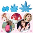 thumbnail image 2 of 3 Pieces Hemp Leaves Maple Leaf Silicone Molds Pot Leaves Shaped Keychain Molds, 2 of 12