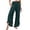 a-Green24250, variant on VNKIDY Womens Smocked Waist Wide Leg Pants With Ruffled Asymmetric Hem Side Pockets Casual Loose Fit Trousers For Beach Vacations Summer Errands Bohemian Outings Leisure Pants