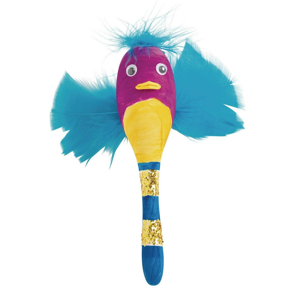 Colorations Decorate Your Own Wooden Maracas, Set of 12, for Kids