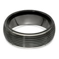 thumbnail image 6 of Edward Mirell Titanium Black Titanium Grooved 8mm Band Size: 12; for Adults and Teens; for Women and Men, 6 of 8