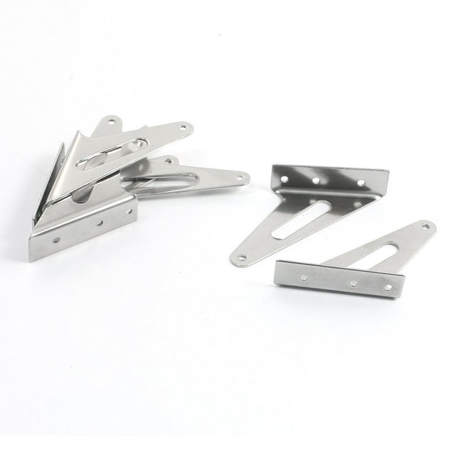 Unique Bargains 3Pairs 2mm Hole Dia Silver Tone Stainless Steel Triangle Control Horn L31xH30mm