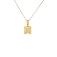 thumbnail image 1 of Collar con dije de oro laminado letra brillos M, 1 of 4