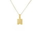 thumbnail image 1 of Collar con dije de oro laminado letra brillos M, 1 of 4