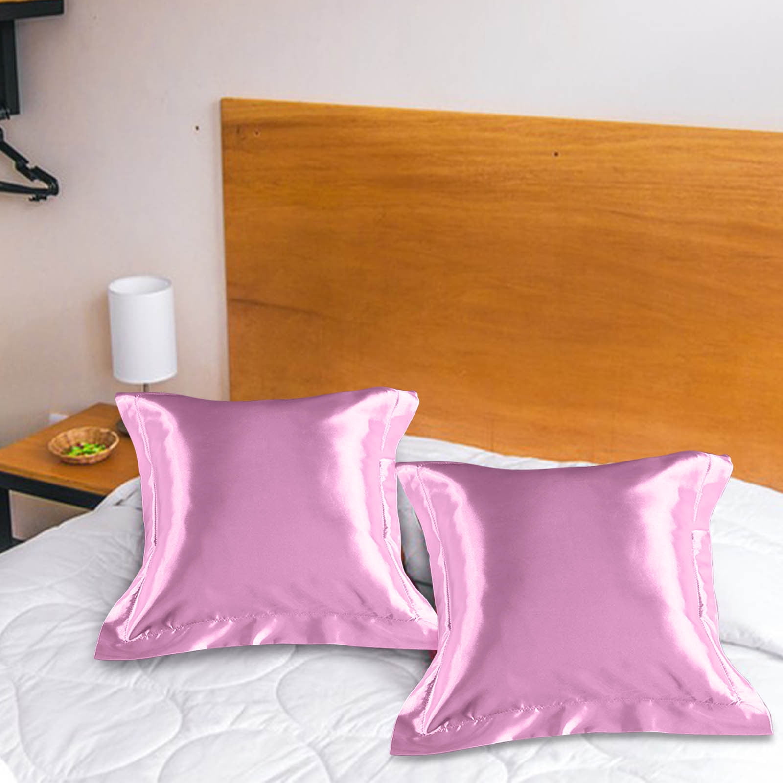 JilgTeok 2 Packs 1pcs Simulated Silk Pillowcase for Hair and Skin Pillow Covers for Cooling Sleep Women Men Skin Friendly