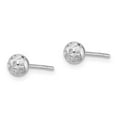thumbnail image 3 of Auriga Fine Jewelry 925 Sterling Silver Rhodium Plated 5mm Diamond-cut Stud Earrings for Women (L -5mm, W - 5mm), 3 of 5