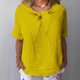 thumbnail image 1 of mfyjkho Tops Casuales Para Mujer, Blusas/Camisetas Informales De Verano Para Mujer, De Color Liso, Con Solapa Y Manga Corta Tops De Gimnasio Para Mujer Xxxxxl, 1 of 6