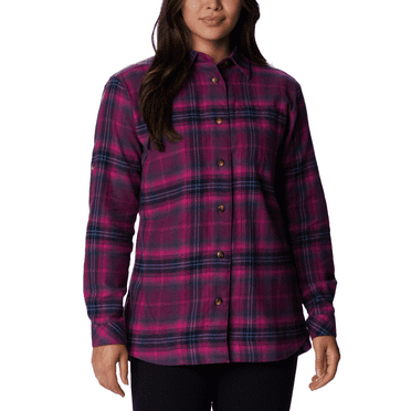 Columbia Women's Holly Hideaway Flannel Shirt, Multicolor, Medium