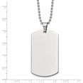 thumbnail image 6 of Stainless Steel Brushed & Polished Round Edge 2mm Dog Tag 24In Necklace (24 X 28.78) Made In China -Jewelry By Sweet Pea, 6 of 10