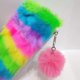 thumbnail image 4 of Estuche para lápices de arcoíris, bolsa de almacenamiento de papelería de gran capacidad, bolsa de cosméticos láser con bola de peluche de moda para mujeres y niñas, 4 of 4