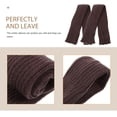 thumbnail image 2 of WHAMVOX 1 Pair Warm Keeping Oversleeves Knitting Long Cuff Forearm Guard Winter Cotton Sleeves for Riding Fishing Driving Khaki, 2 of 7