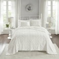 thumbnail image 2 of Home Essence Amber 3 Piece Tufted Cotton Chenille Bedspread Set, King/Cal King, White, 2 of 5
