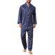 thumbnail image 2 of INSPIRAR CHIC Conjunto de Pijamas de 2 Piezas para Hombre, Camisón de Botones con Estampado, Patrón Casual, S Azul, 2 of 5