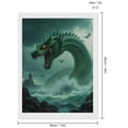 thumbnail image 2 of Diamond Art Kit for Adults, Mystical Sea Serpent Stormy Waves Diamond Painting for Adults Beginners, 5D DIY Diamond Art Painting Kits, Colorful Diamond Painting Craft for Home Decor 12x16, 2 of 7