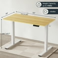 thumbnail image 3 of FLEXISPOT 55" x 28" Home Office Electric Height Adjustable Standing Desk Memory Programmable Presets Computer Desk White and Maple, 3 of 12